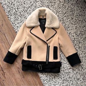 SOLD Club Monaco wool moto jacket